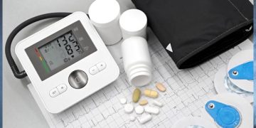 Blood pressure monitor, ECG results, and pills used for diagnosing cardiomyopath