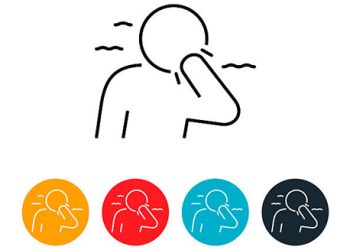 Illustration of a person feeling dizzy, a symptom of carbon monoxide poisoning