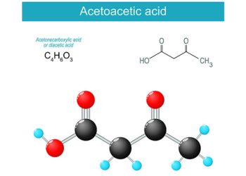 Blood sample labelled diabetic ketoacidosis held by gloved hand