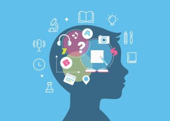 Illustration of dyslexia-related brain functions and cognitive pathways