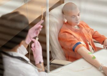 Cancer patient undergoing chemotherapy for chronic lymphocytic leukaemia
