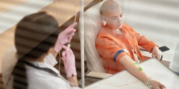 Cancer patient undergoing chemotherapy for chronic lymphocytic leukaemia