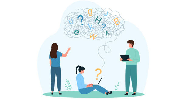 Illustration of dyslexia complications in learning