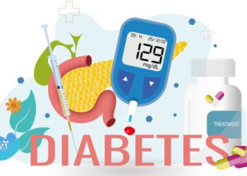 Diabetes management concept with glucose meter and medication