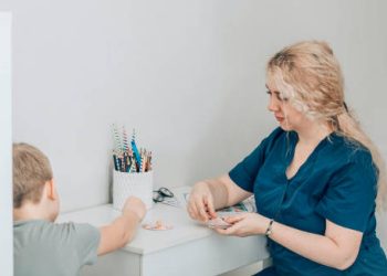 Child undergoing a dyslexia assessment with a professional