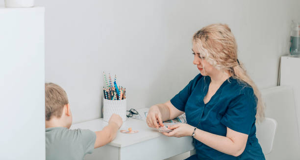 Child undergoing a dyslexia assessment with a professional