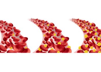 Visual representation of increasing ketone levels in blood vessels
