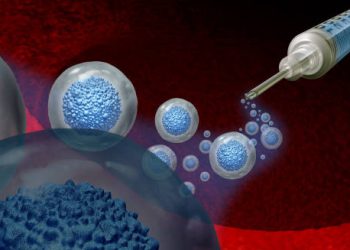 Conceptual illustration of targeted drug therapy for chronic myeloid leukaemia treatment