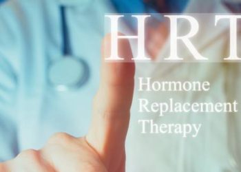 Doctor selecting HRT for treatment of early menopause