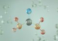 3D rendering of molecular structure representing genetic mutation linked to ichthyosis