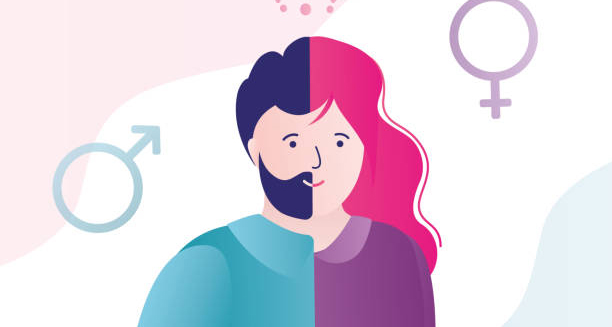 Illustration representing gender dysphoria diagnostic identity split