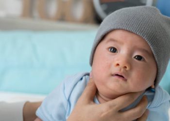 Infant showing early symptoms of Group B Streptococcus infection