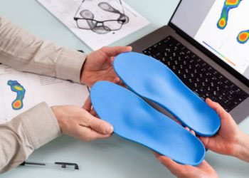 Custom orthotic insoles used in the treatment of flat feet